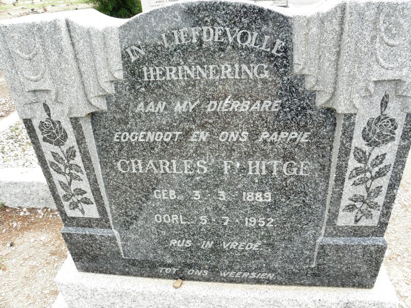 HITGE Charles F. 1889-1952