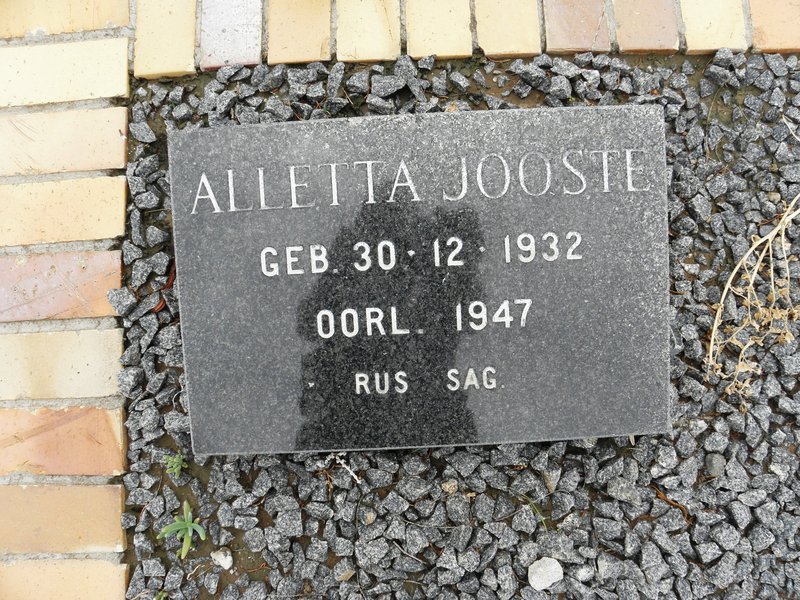 JOOSTE Alletta 1930-1947