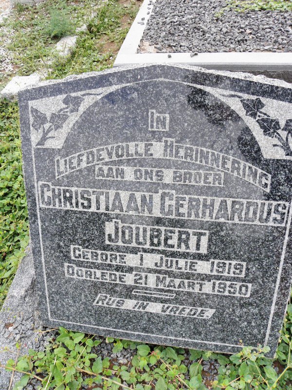JOUBERT Christiaan Gerhardus 1919-1950