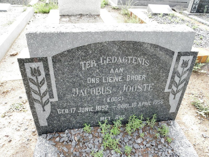 JOOSTE Jacobus 1892-1956