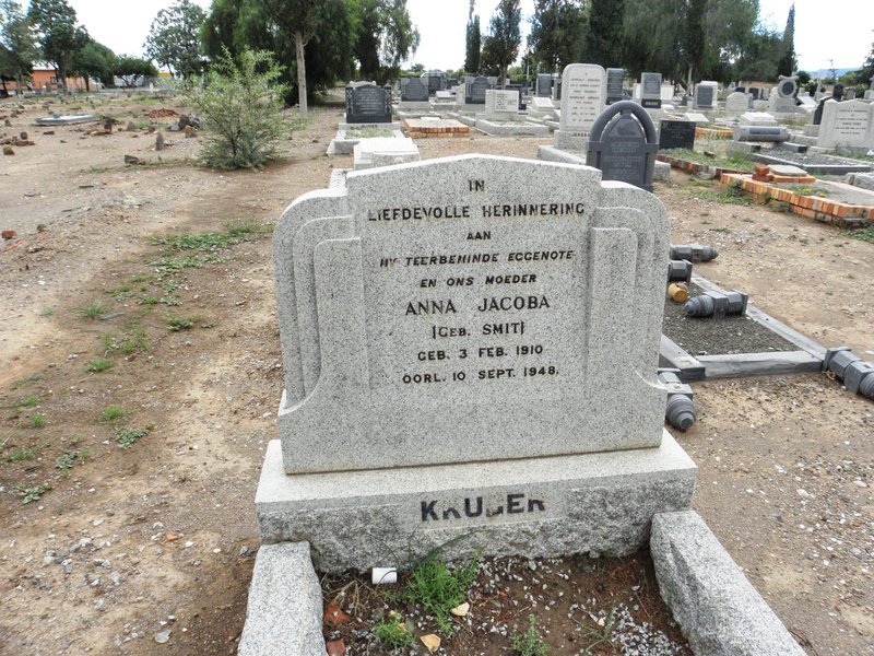 KRUGER Anna Jacoba nee SMIT 1910-1948