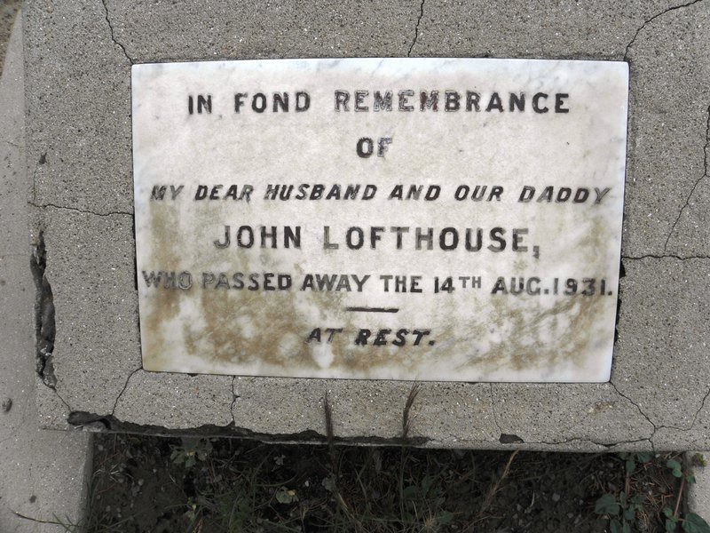 LOFTHOUSE John -1931