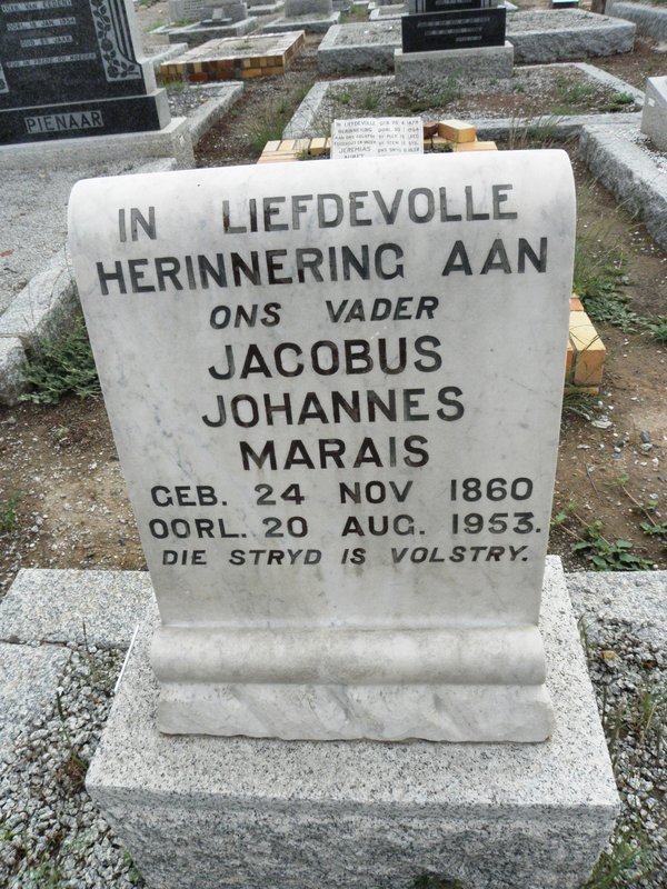MARAIS Jacobus Johannes 1860-1953