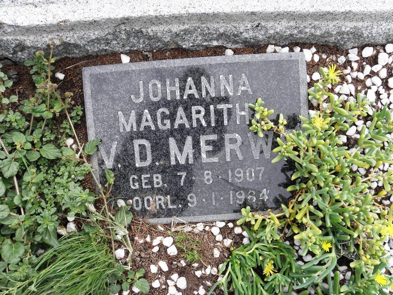 MERWE Johanna Magaritha, v.d. 1907-1964