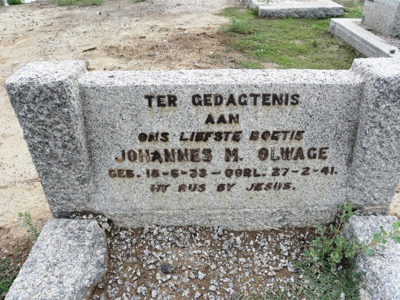 OLWAGE Johannes M. 1933-1944