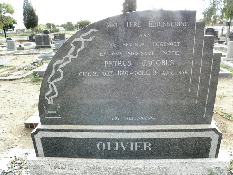 OLIVIER Petrus Jacobus 1910-1958