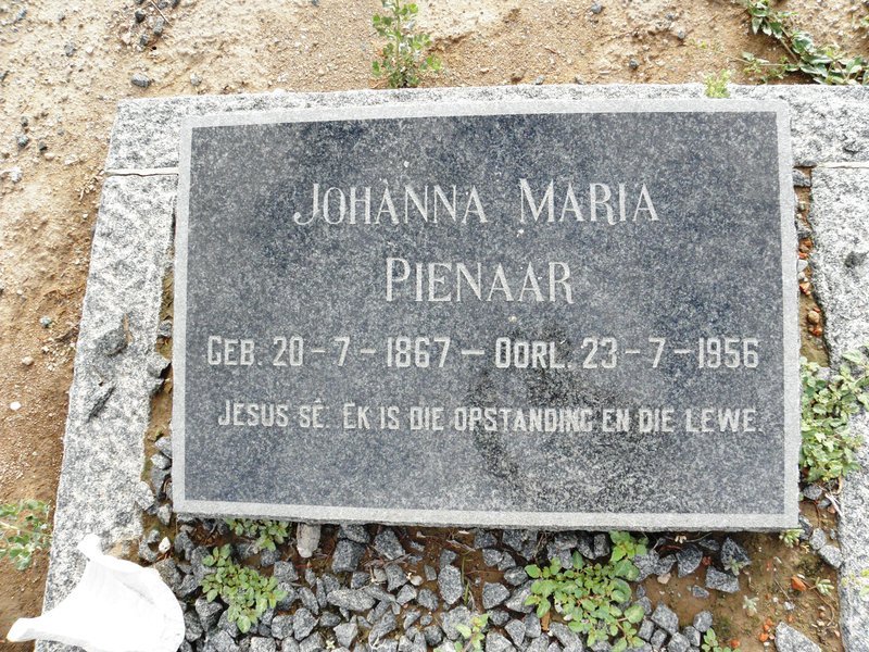 PIENAAR Johanna Maria 1867-1956