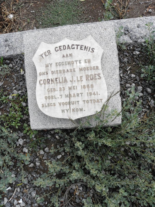 ROES Cornelia J., Le 1868-1941
