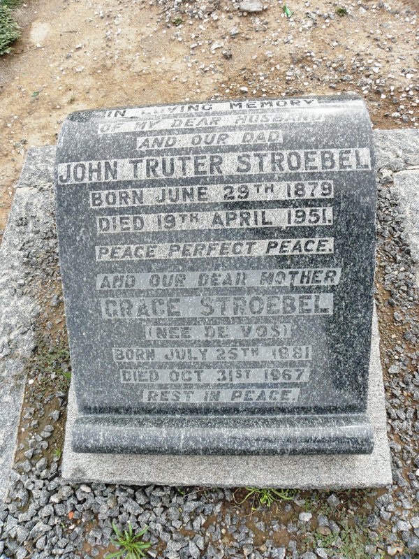 STROEBEL John Truter 1879-1951 &amp; Grace de VOS 1881-1967