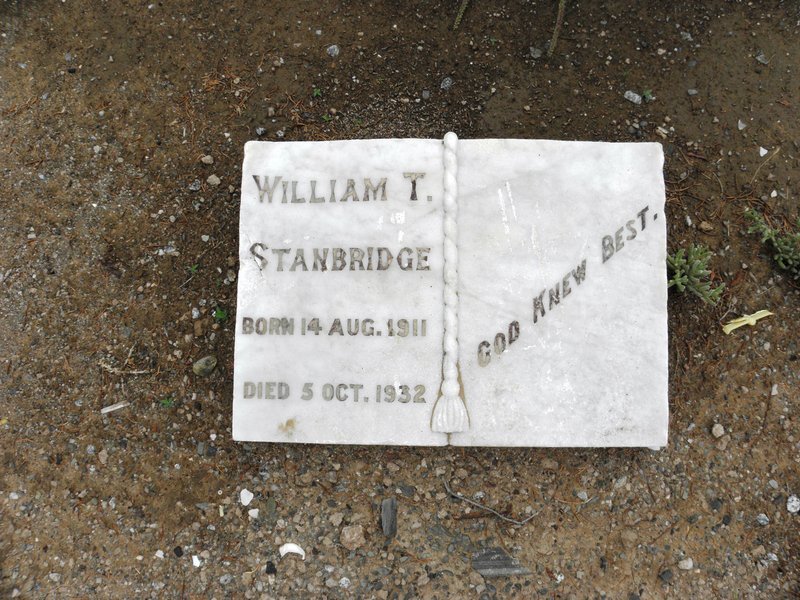 STANBRIDGE William T. 1911-1932