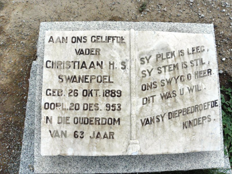 SWANEPOEL Christiaan H.S. 1889-1953