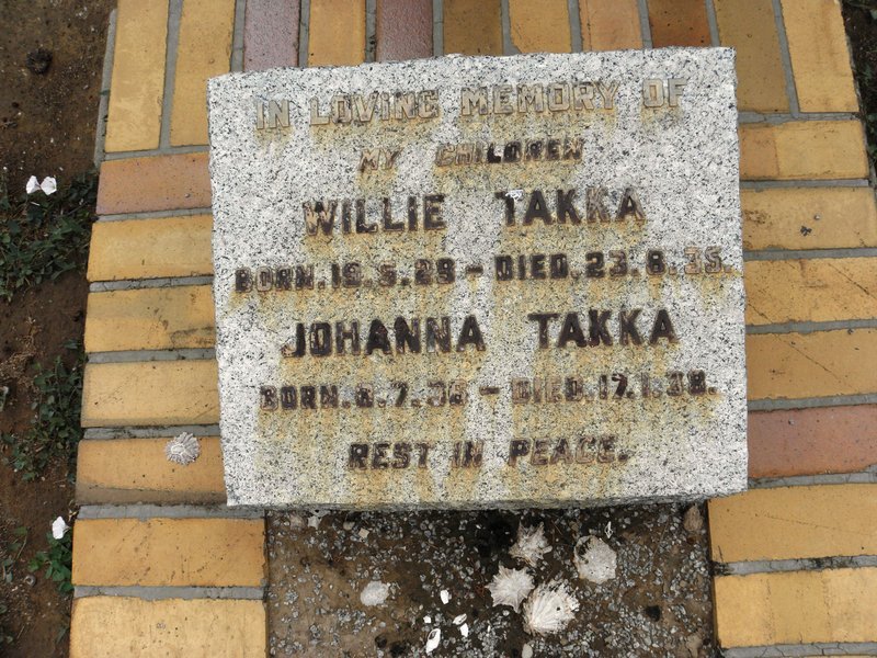 TAKKA Willie 1929-1935 :: TAKKA Johanna 1936-1938