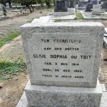 TOIT Elsie Sophia, du 1914-1955