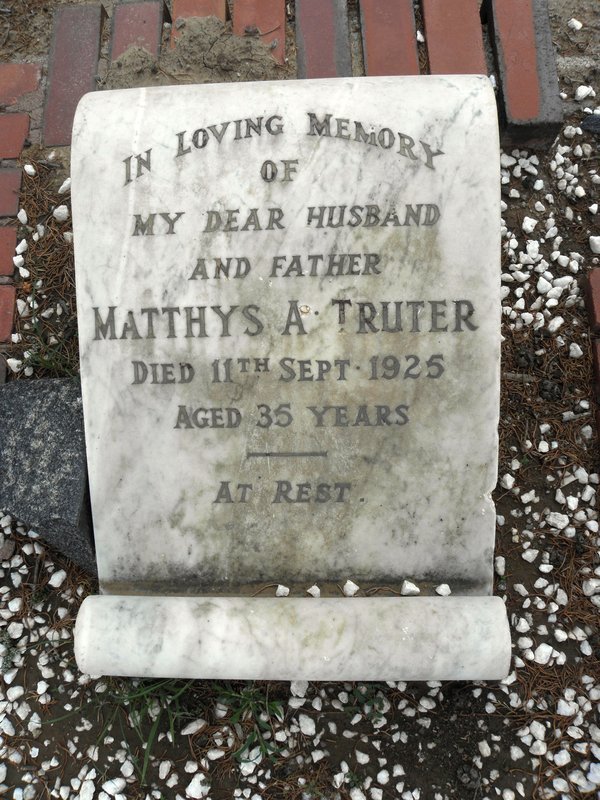 TRUTER Matthys A. -1925
