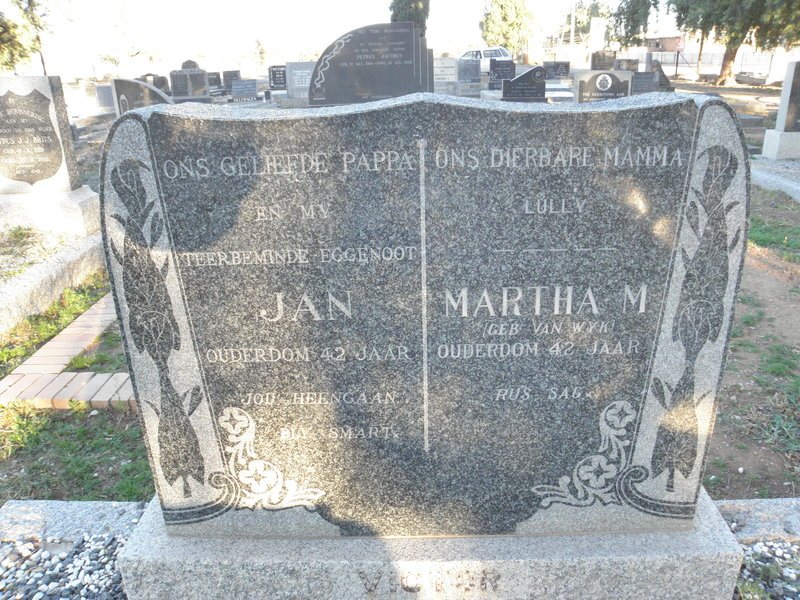 VICTOR Jan &amp; Martha M. VAN WYK 