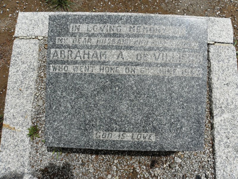 VILLIERS Abraham A., de  -1943