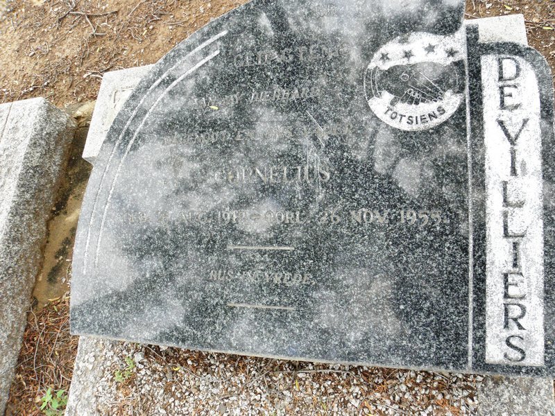 VILLIERS Cornelius, de 1918-1955