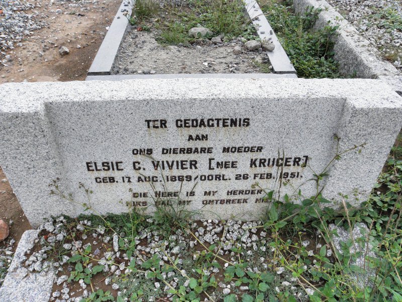 VIVIER Elsie C. nee KRUGER 1889-1951