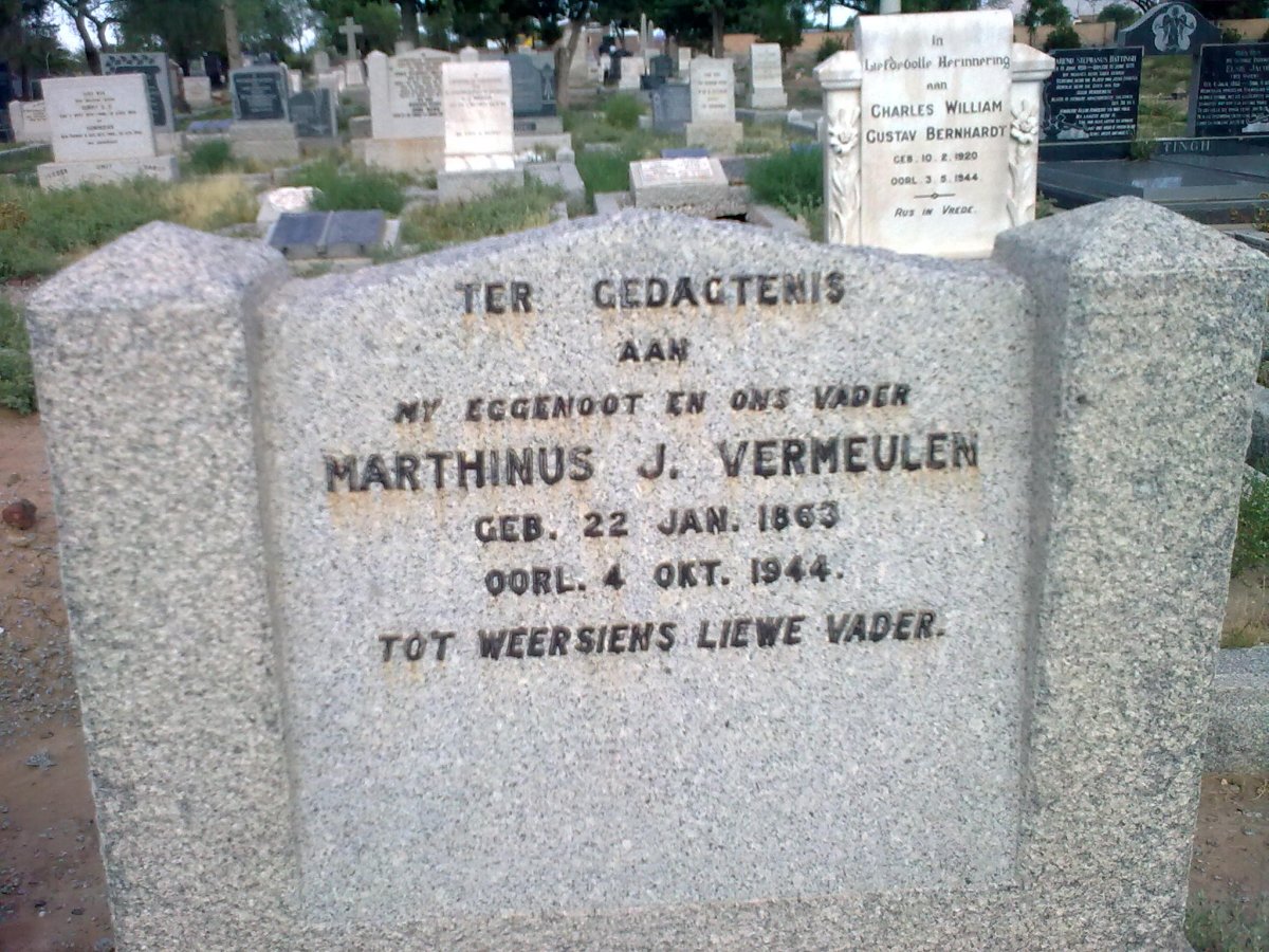 VERMEULEN Marthinus J. 1863-1944