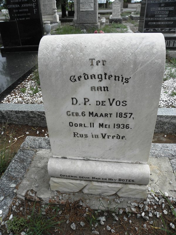 VOS D.P., de 1857-1936
