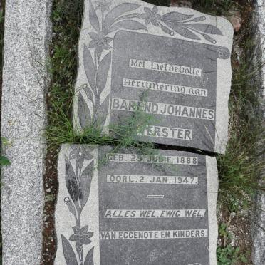 VERSTER Barend Johannes 1888-1947