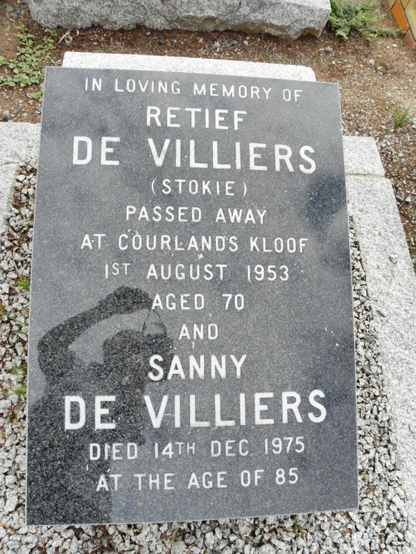 VILLIERS Retief, de -1953 &amp; Sanny -1975