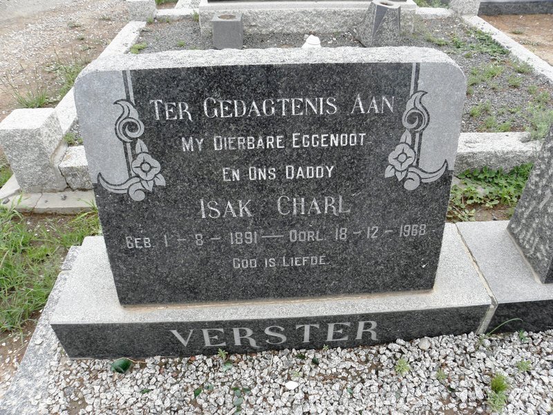 VERSTER Isak Charl 1891-1968