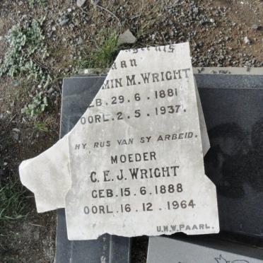 WRIGHT Benjamin M. 1881-1937 &amp; C.E.J. 1888-1964