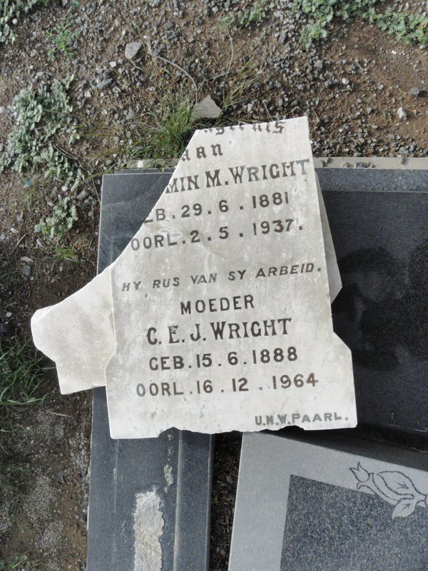 WRIGHT Benjamin M. 1881-1937 &amp; C.E.J. 1888-1964