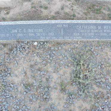 WEYERS Jan C.S. 1889-1959 &amp; Catherina M. WRIGHT, formerly WEYERS 1898-1966