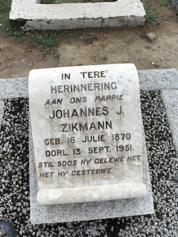 ZIKMANN Johannes J. 1870-1951