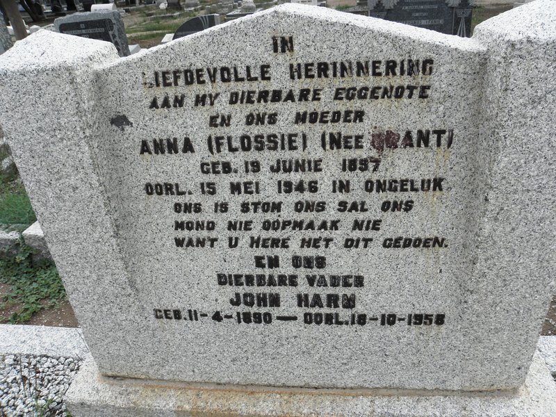 ? John Harm 1890-1958 &amp; Anna GRANT 1897-1946