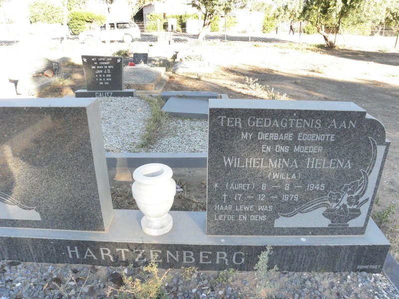 HARTZENBERG Wilhelmina Helena nee AURET 1945-1979