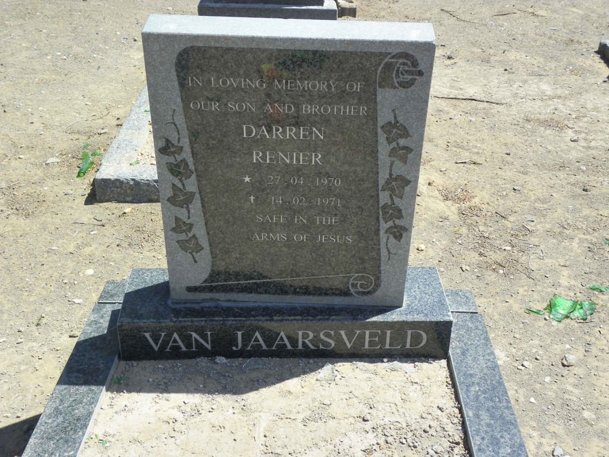 JAARSVELD Darren Renier, van 1970-1971