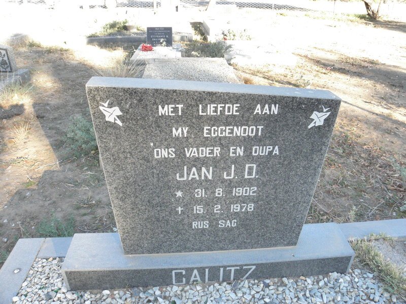 CALITZ Jan J.D. 1902-1978