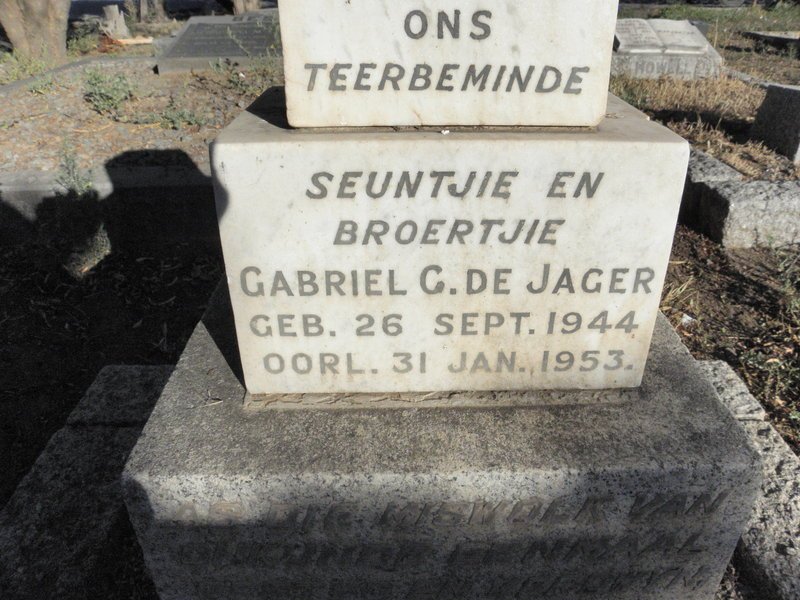 JAGER Gabriel C., de 1944-1953