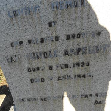 ASPELING Ian Hindle 1920-1945
