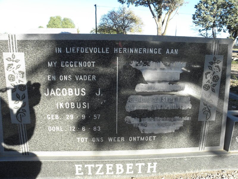 ETZEBETH Jacobus J. 1957-1983 &amp; Elizabeth VD MESCHT 1960-19?8