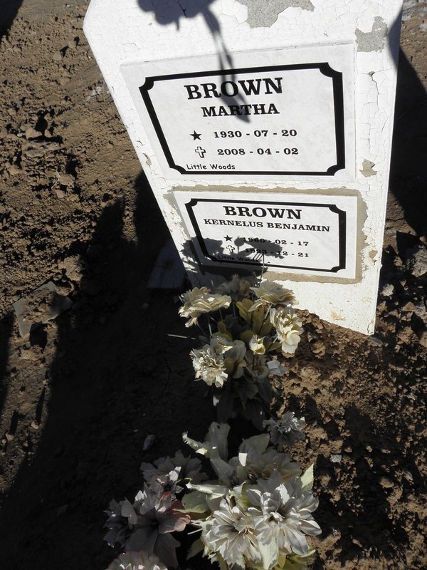 BROWN Martha 1930-2008 :: BROWN Kernelus Benjamin 1960-1993