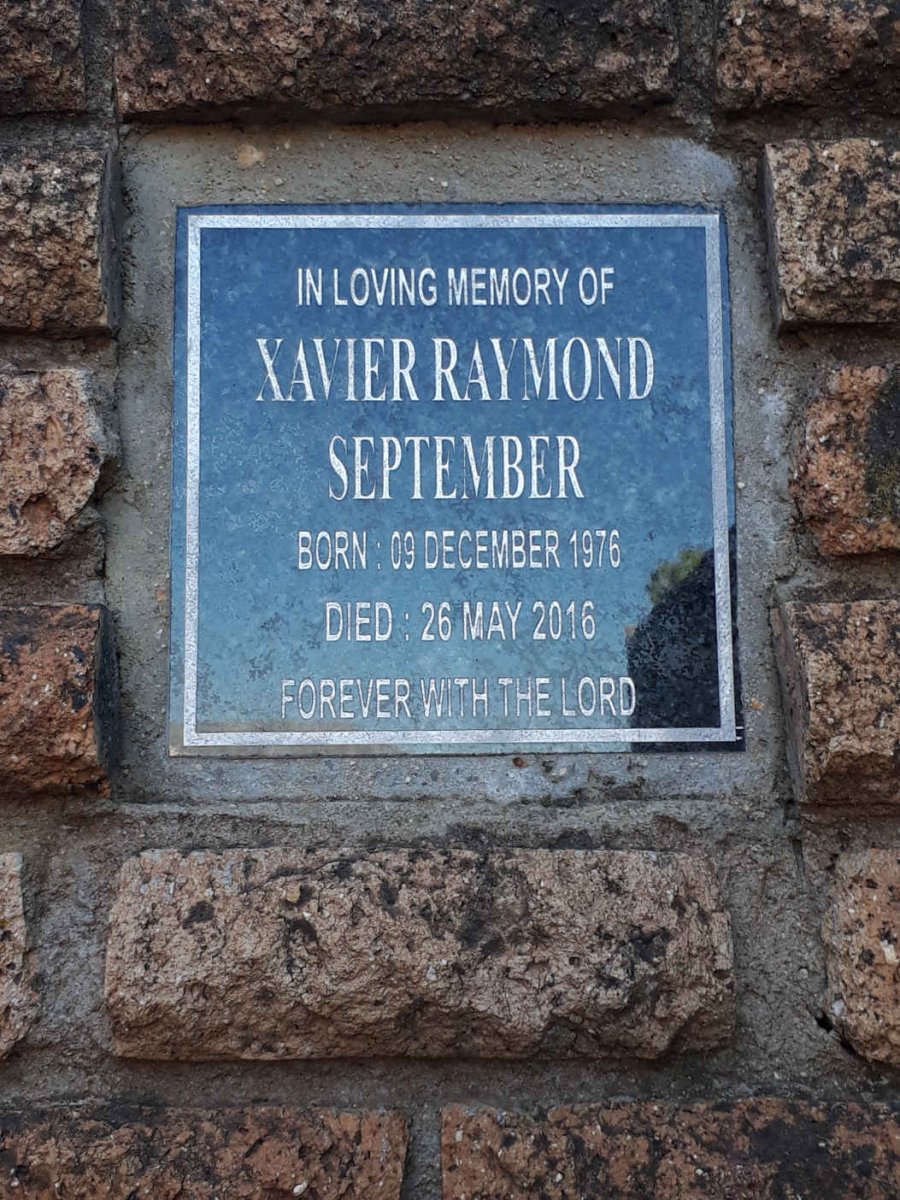 SEPTEMBER Xavier Raymond 1976-2016