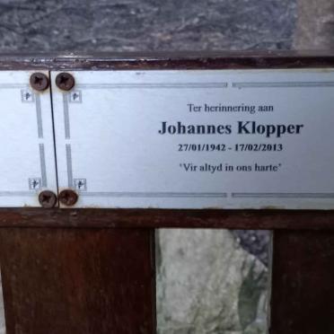 KLOPPER Johannes 1942-2013