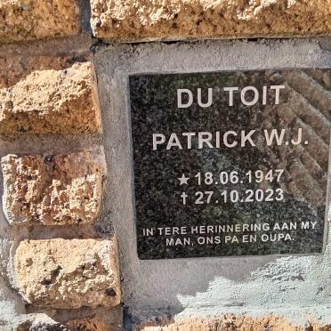 TOIT Patrick W.J., du 1947-2023