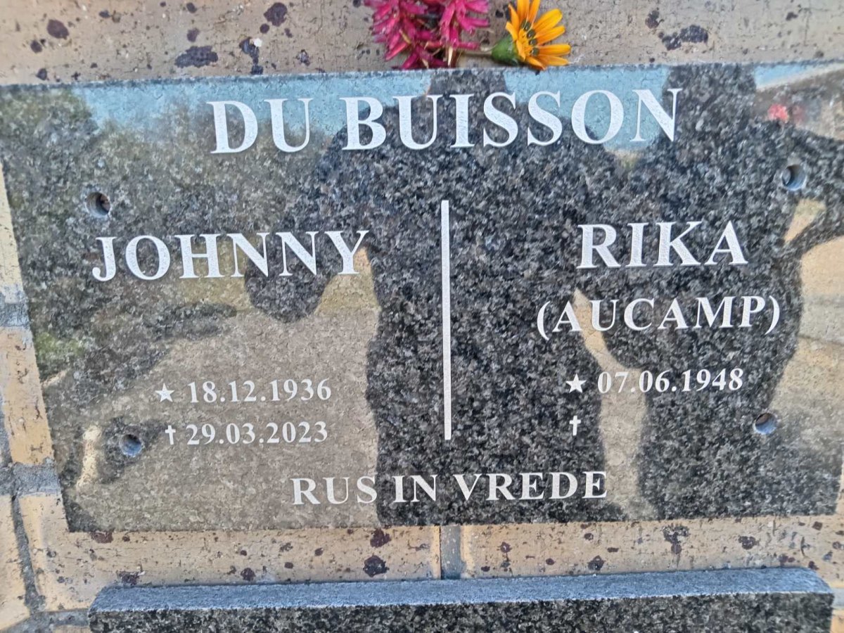 BUISSON Johnny, du 1936-2023 & Rika AUCAMP 1948-