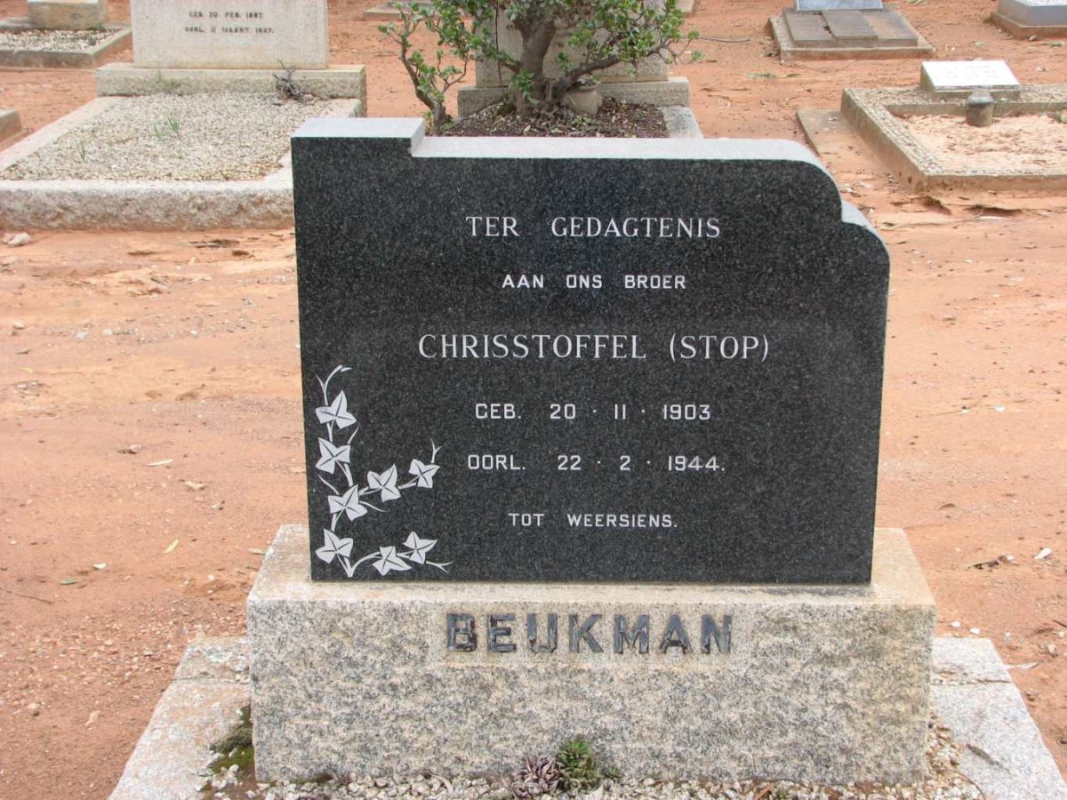 BEUKMAN Chrisstoffel 1903-1944