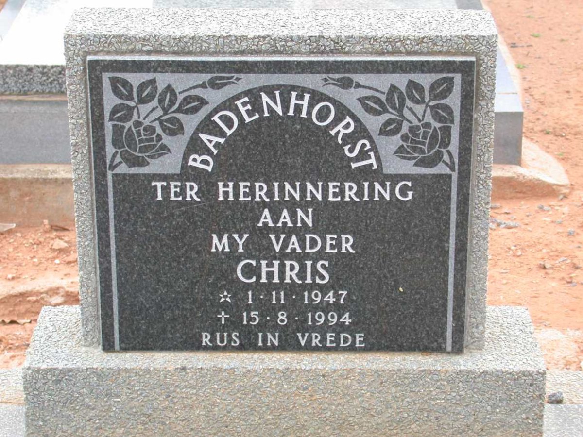 BADENHORST Chris 1947-1994