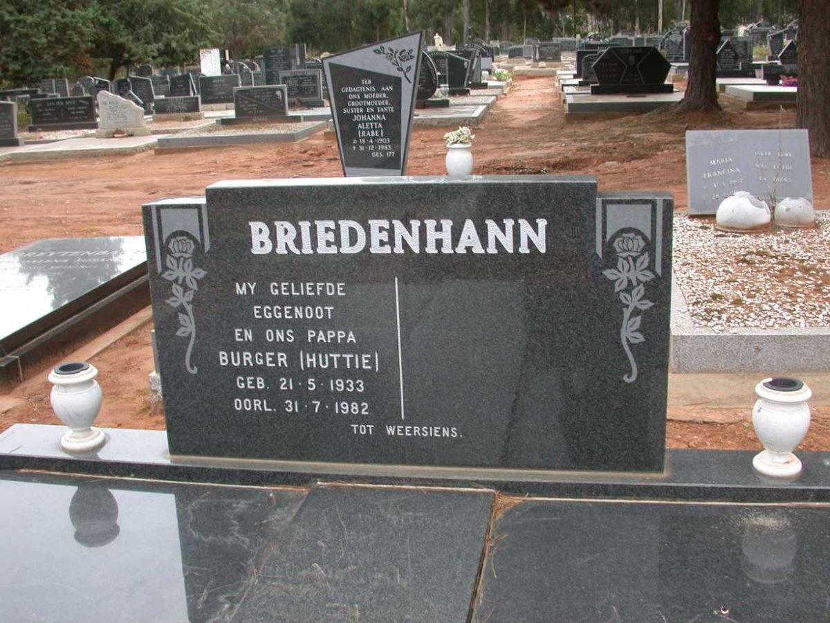 BRIEDENHANN Burger 1933-1982
