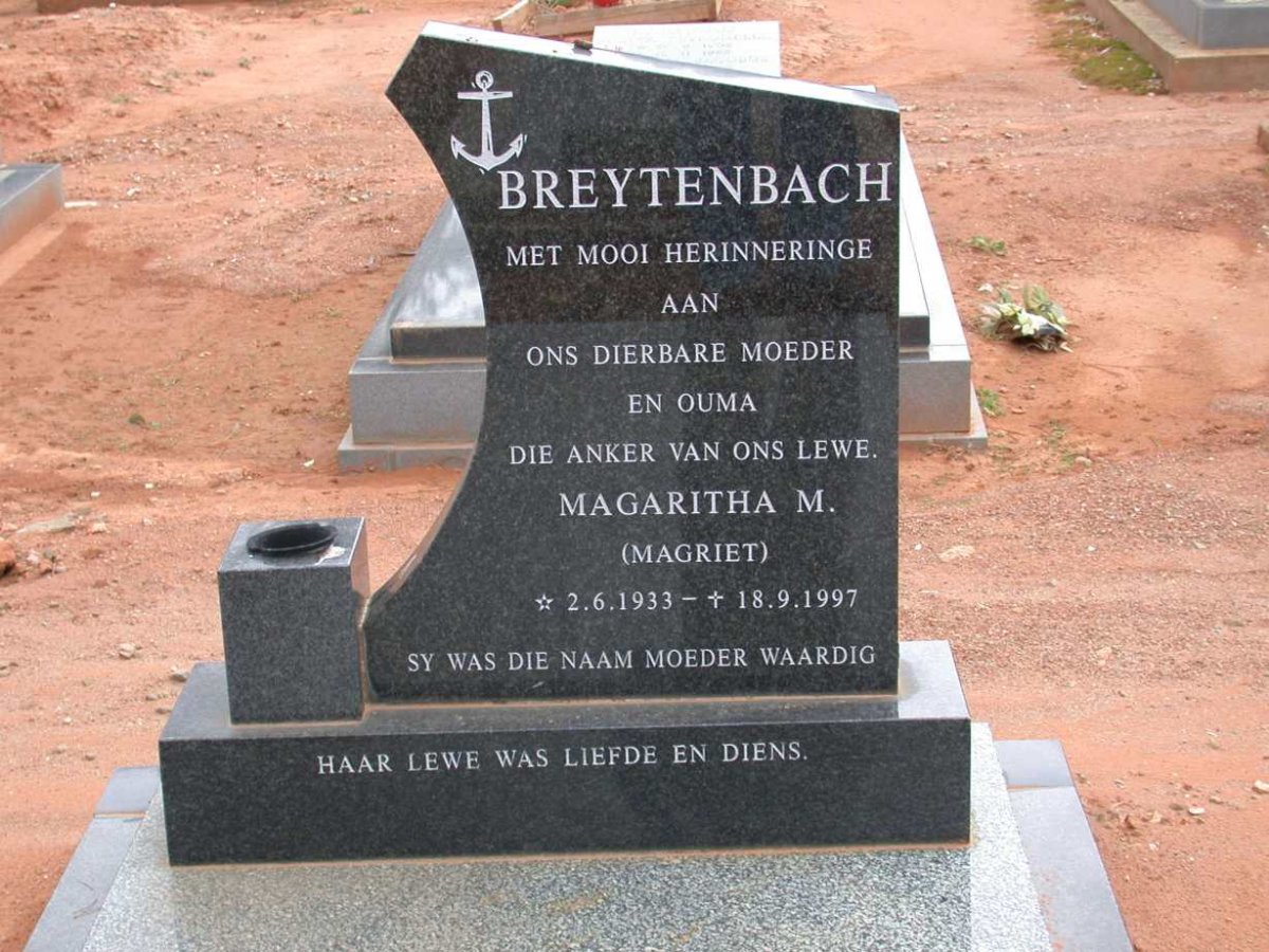 BREYTENBACH Magaritha M. 1933-1997