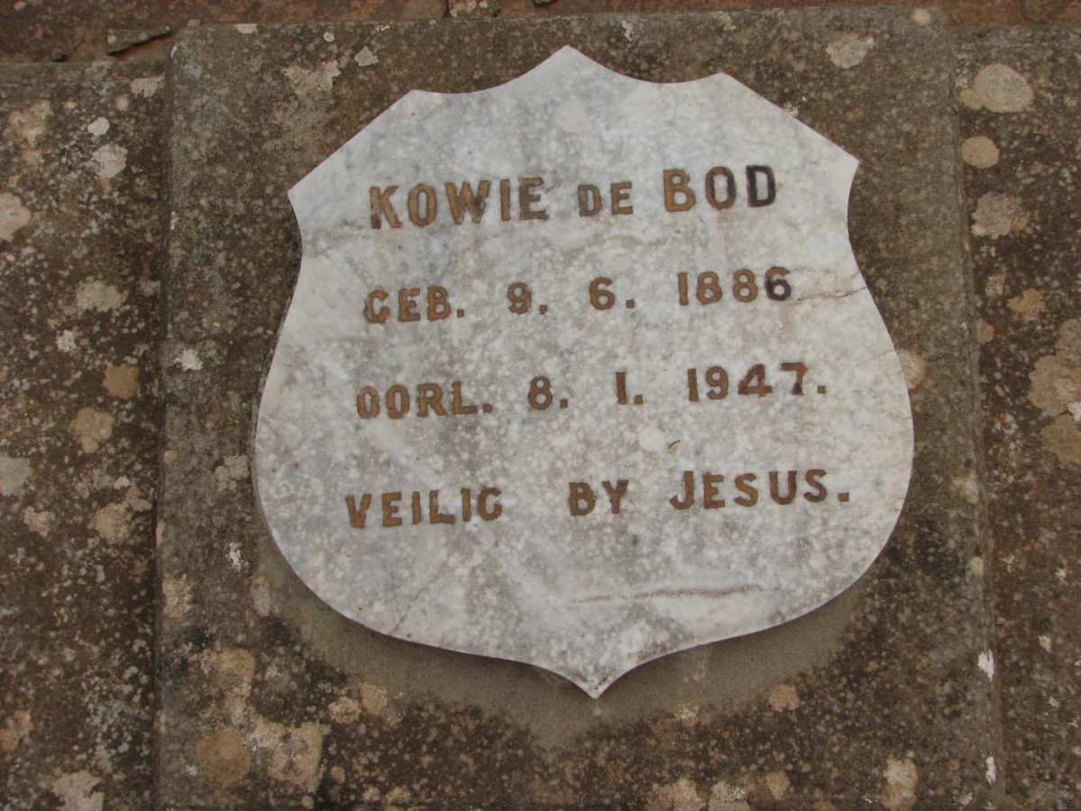 BOD Kowie, de 1886-1947