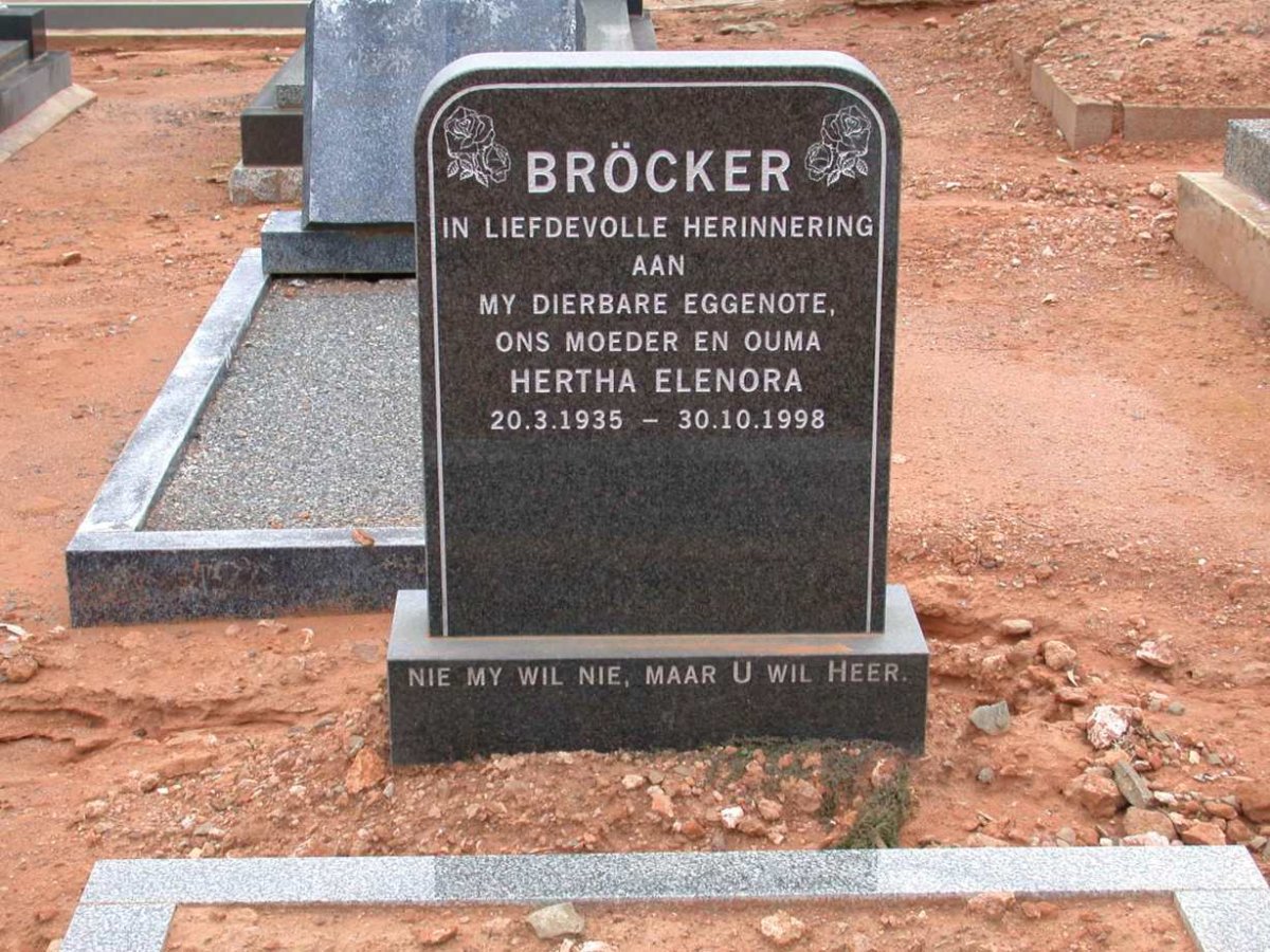 BROCKER Hertha Elenora 1935-1998