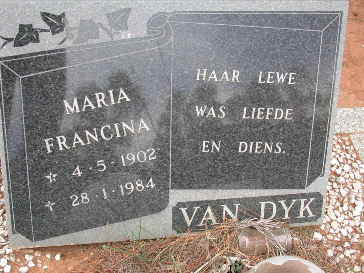 DYK Maria Francina, van 1902-1984
